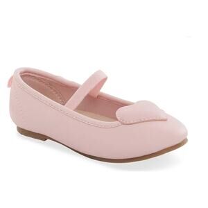 Carter's Pink Heart Embellishment Mary Jane Flats Amore Kid's Size 5 NWT